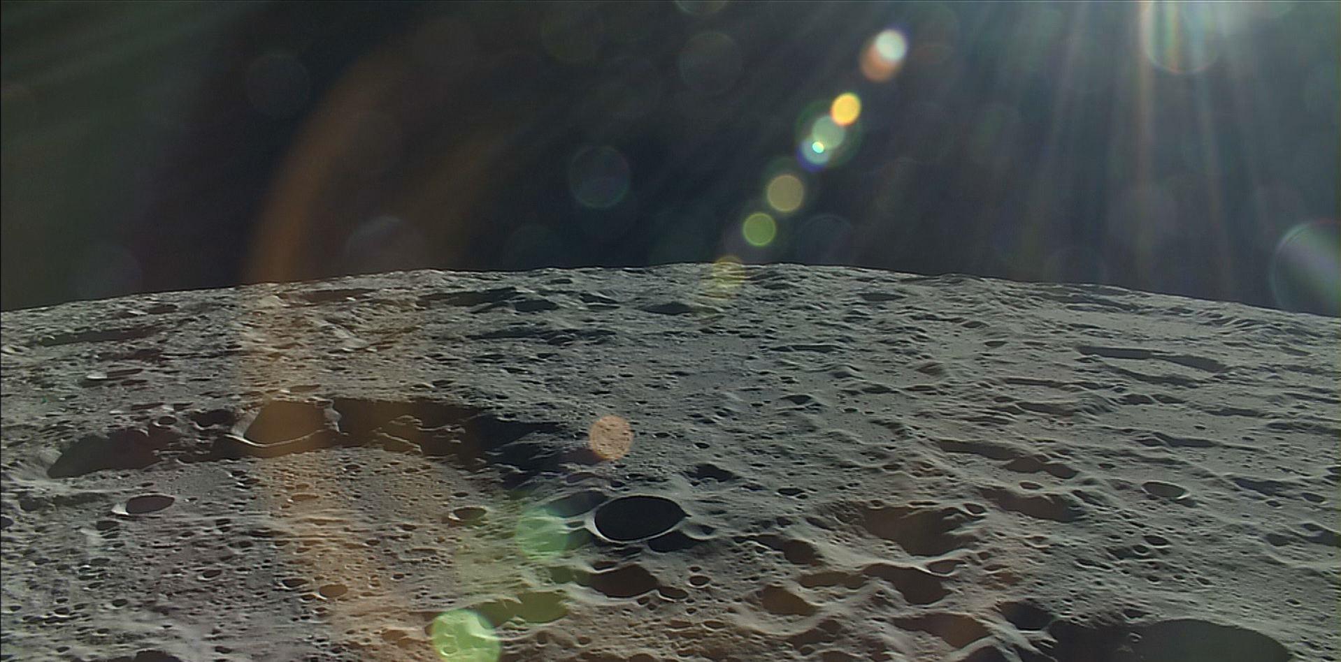 The lunar surface captured by the high-definition camera