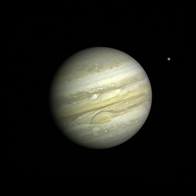 Photograph of Jupiter captured by Voyager 1 on February 1, 1979