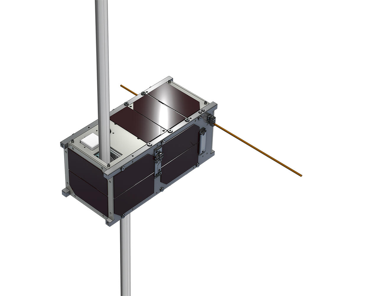 KOSEN-1 is a technology demonstration satellite developed by 10 colleges of technology for the observation of radio waves emitted from Jupiter.