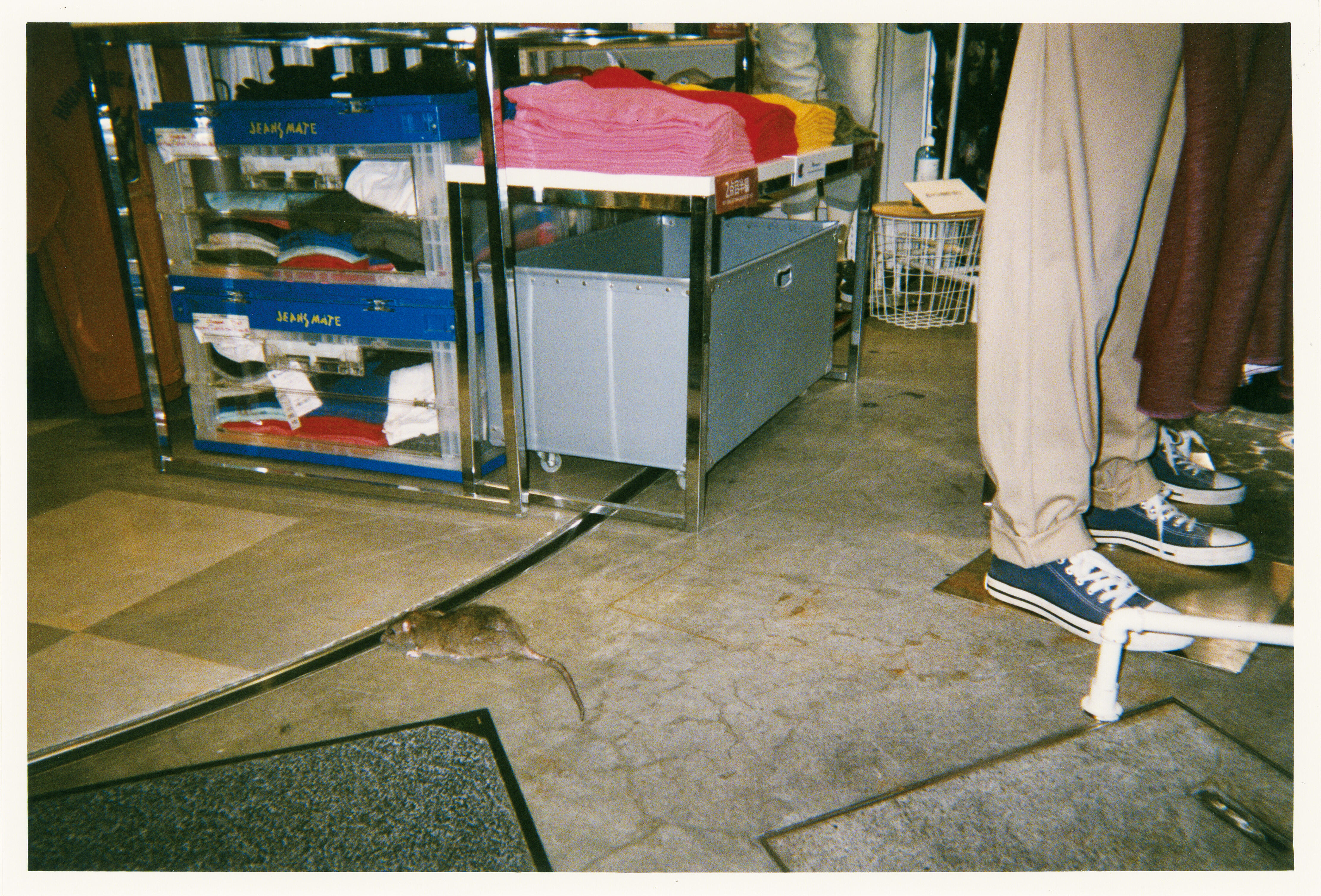 A picture of a roaming rat from STREETS ARE MINE, ISHIKAWA Naoki's photo collection of works depicting the rapidly changing landscapes of the city that occurred during the COVID-19 pandemic, the state of emergency declaration, the Tokyo Olympic Games and urban redevelopment from 2020 through 2021. © Naoki ISHIKAWA