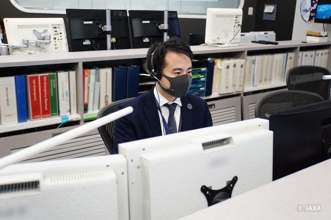 MORI working in the mission control room
