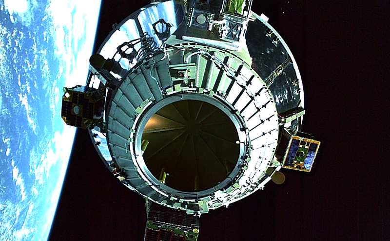 Space debris selected as a Phase I target (from a video taken at launch)