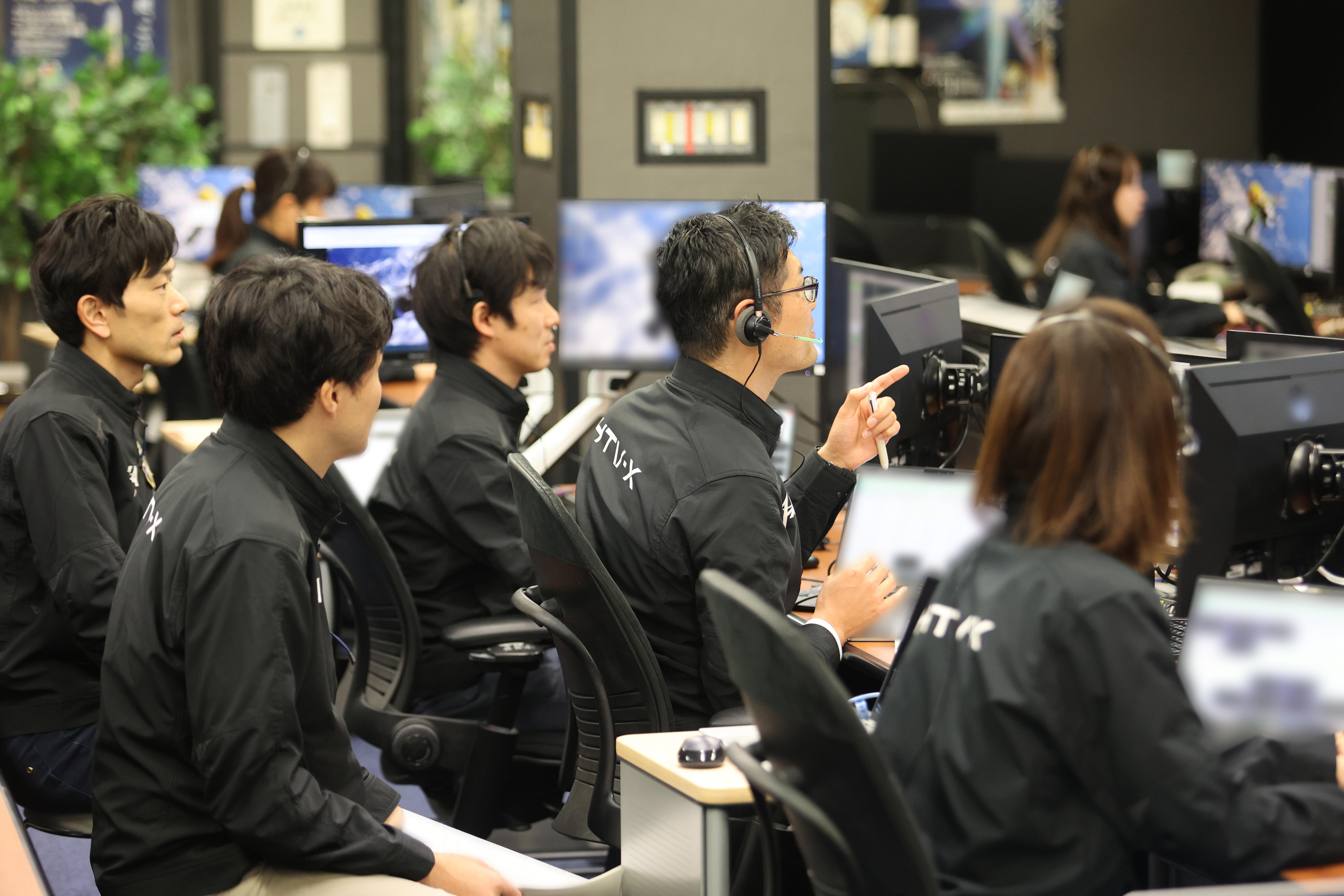 Working in the mission control room