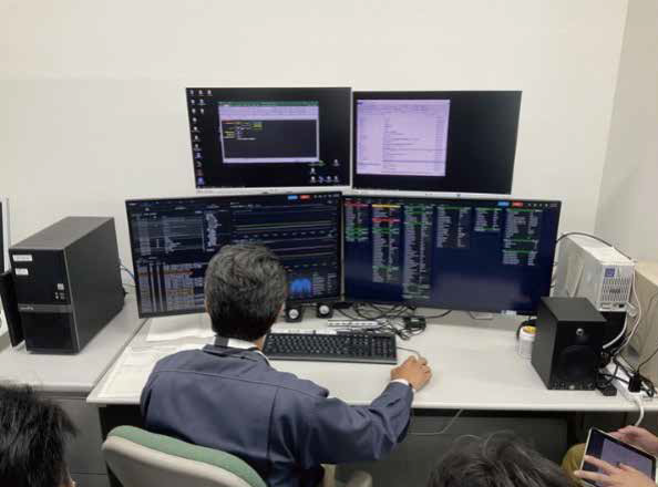 Operator receiving radio signals from the Mercury Planetary Orbiter (MPO)