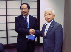 Dr. Djamaluddin, LAPAN Chairman, and Dr. Okumura, JAXA President