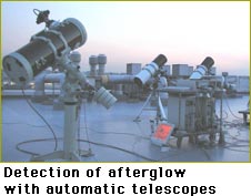photo of detection of afterglow with automatic telescopes