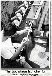 The two-stage launcher for the Pencil rocket