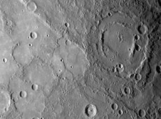The surface of Mercury (Courtesy of NASA)