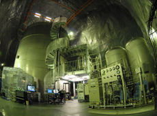 XMASS experiment facilities (courtesy: Kamioka Observatory, Institute for Cosmic Ray Research, University of Tokyo)