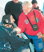 Richard and Owen Garriott, after Richard’s return from space (Courtesy of Richard Garriott)