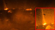 X-ray jet at the solar North Pole. The framed image is a close-up view.