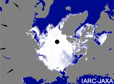 Ice in the Arctic Ocean captured by the Aqua/AMSR-E.