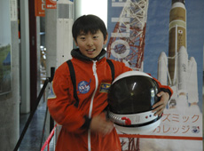 Commemorative photo shoot in a space suit