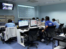 Launch rehearsal in the control room