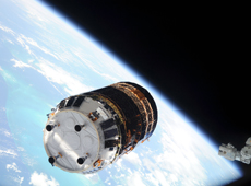 HTV before docking with the ISS (Courtesy of NASA)