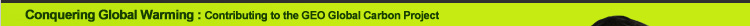 Conquering Global Warming: Contributing to the GEO Global Carbon Project