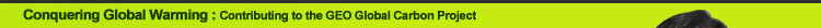 Conquering Global Warming: Contributing to the GEO Global Carbon Project