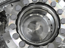 Interior of the sample collection container