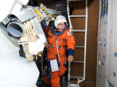 Astronaut Doi in training (courtesy of NASA)