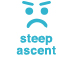 steep ascent