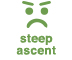 steep ascent