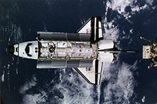 The Space Shuttle with Spacelab loaded on board (courtesy: NASA)