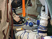 Astronaut Yui preparing for launch