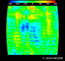 Gravity Anomaly Map in prior to the KAGUYA