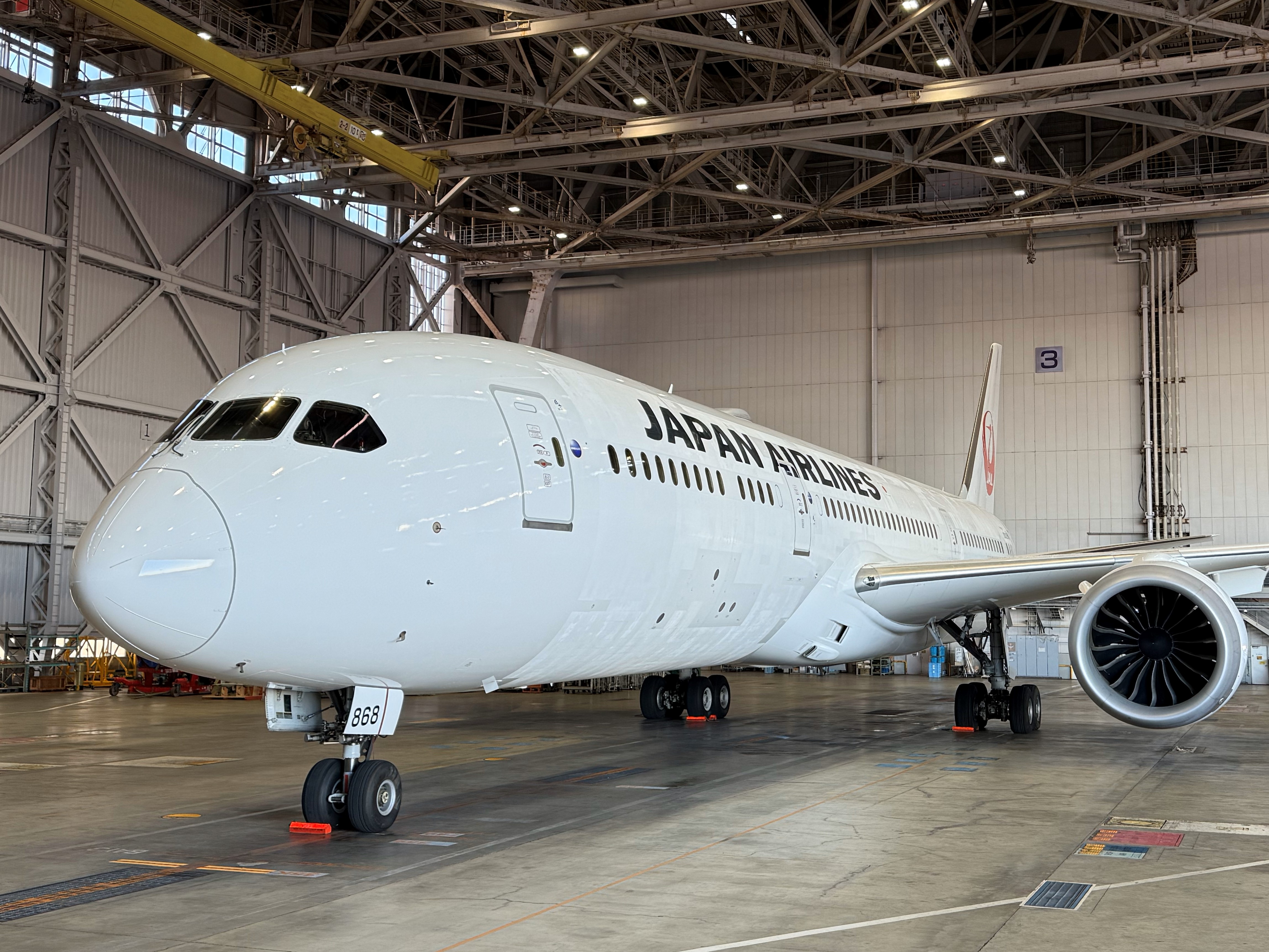 Boeing 787-9 with Riblet Coating (JA868J)