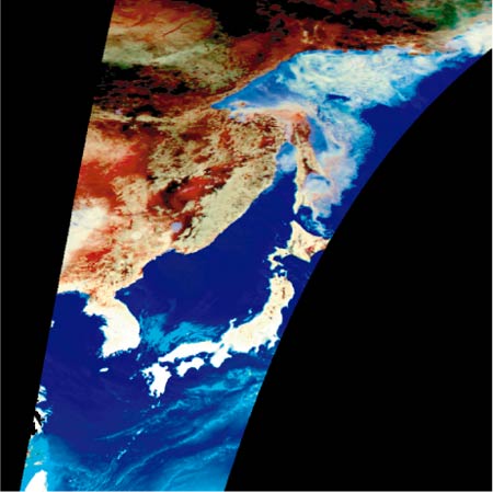 Japanese Archipelago taken by AMSR