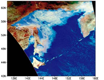 Distribution of Drifting Sea Ice over the Sea of Okhotsk
