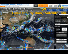 Extention of the domain of JAXA Realtime Rainfall Watch (GSMaP_NOW)