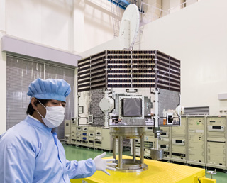 The Mercury Magnetosphere Orbiter (MMO) was shown to the media