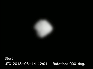 From a distance of about 700km, Ryugu's rotation was observed.